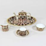 A Royal Crown Derby Imari pattern miniature porcelain cabaret set