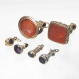 A 19th century carved carnelian intaglio seal