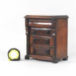 A Victorian mahogany apprentice miniature Scottish chest