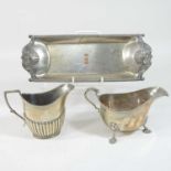 An early 20th century silver cream jug