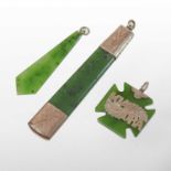 A jade coloured hardstone pendant