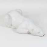 A Lladro porcelain model of a polar bear