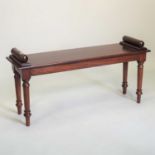 A Regency style mahogany window seat