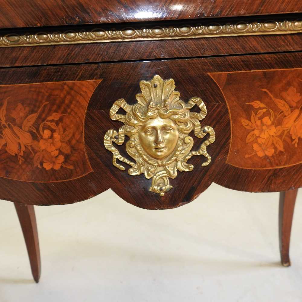 A good French marquetry bonheur du jour - Image 15 of 16