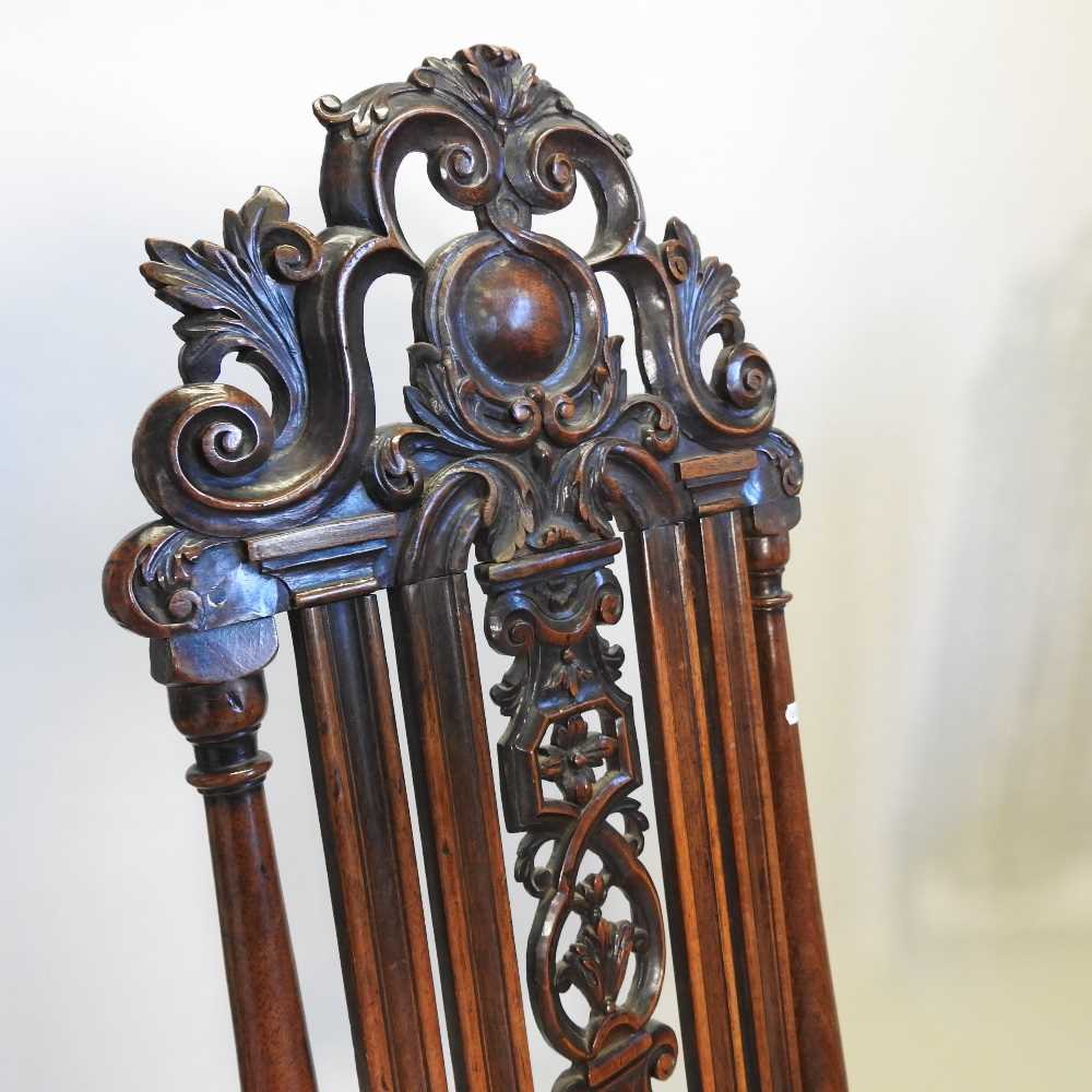A set of four 17th century style Anglo-Dutch high back dining chairs - Image 10 of 23