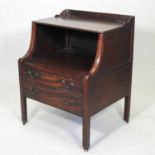 A George III mahogany Lancashire commode