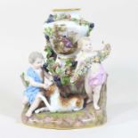 A 19th century Meissen porcelain figural centrepiece