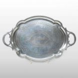 A 19th century Russian silver tray