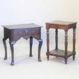 An 18th century oak lowboy