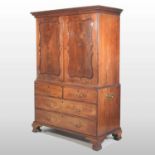 A George III mahogany linen press