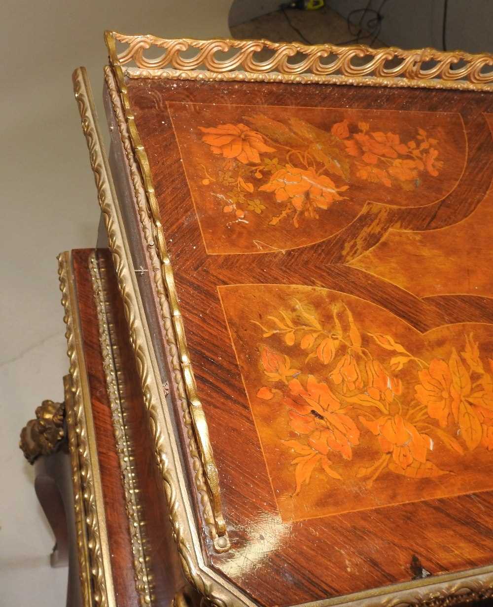 A good French marquetry bonheur du jour - Image 2 of 16