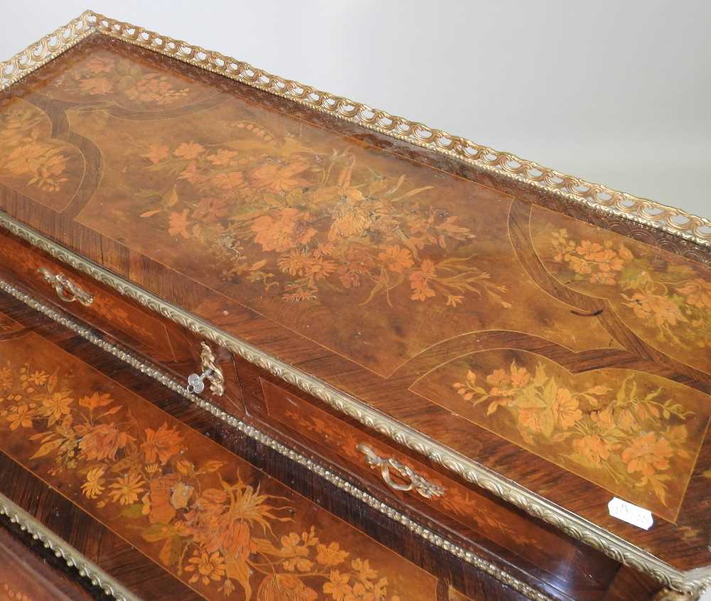 A good French marquetry bonheur du jour - Image 12 of 16