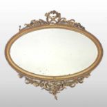 A late 19th century gilt framed wall mirror