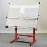 A Bieffe painted metal architect's drawing board