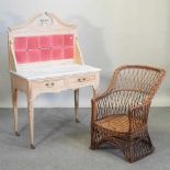 A 19th century pine washstand