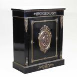 A good 19th century French ebonised and brass mounted pier cabinet