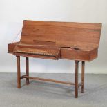 A 1940's hardwood cased harpsichord