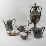 A collection of 19th century and later silver plate and metalwares