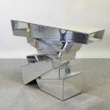A modern mirrored console table
