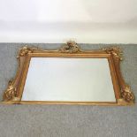 A 19th century gilt framed over mantel mirror