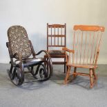 A Thonet style bentwood rocking chair