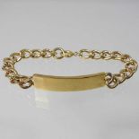 A 9 carat gold gentleman's curb link bracelet