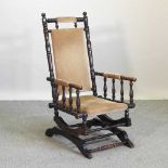 A 19th century American rocking chair