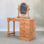 A pine dressing table