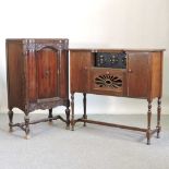 A vintage wooden Eddyola 'Five' radio case