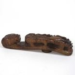 A Chinese carved hardstone buckle