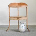 A Regency pine corner washstand