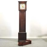 A modern oak cased granddaughter clock