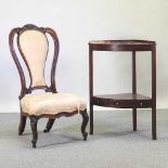 A Regency mahogany corner washstand