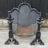 A cast iron fire grate