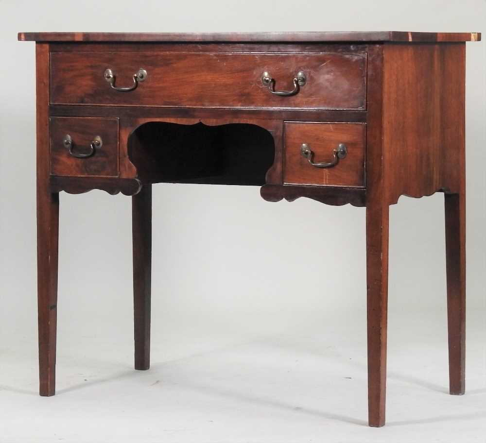 A 19th century mahogany and crossbanded lowboy - Image 3 of 10