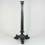 A large 19th century bronze table lamp