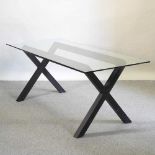 A contemporary Habitat dining table