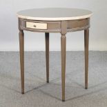 A French style grey and cream painted occasional table