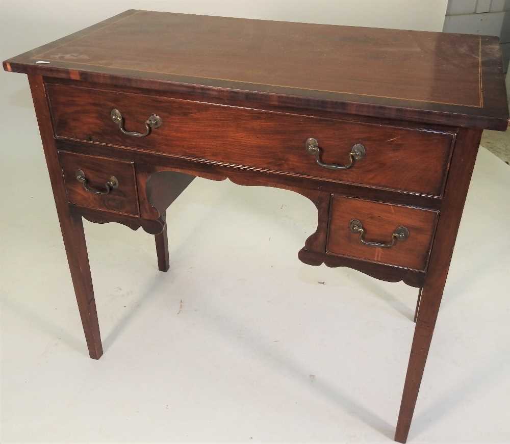 A 19th century mahogany and crossbanded lowboy - Image 4 of 10