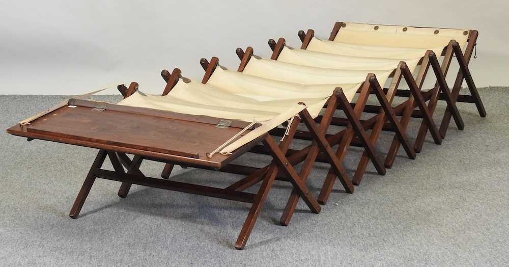 An early 20th century folding campaign bed - Image 3 of 8