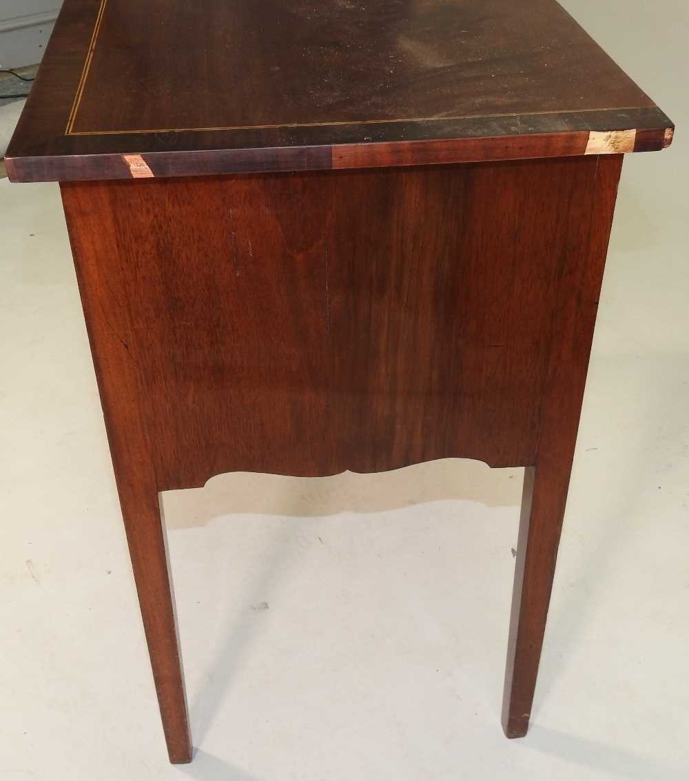 A 19th century mahogany and crossbanded lowboy - Image 6 of 10