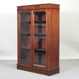 A glazed mahogany dwarf bookcase