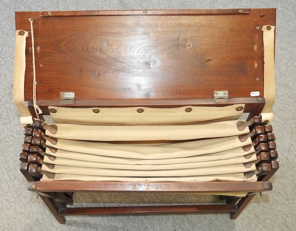 An early 20th century folding campaign bed - Image 8 of 8
