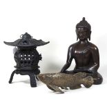 A reproduction figure of a buddha,