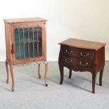 An Edwardian glazed music cabinet