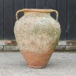 A terracotta olive pot