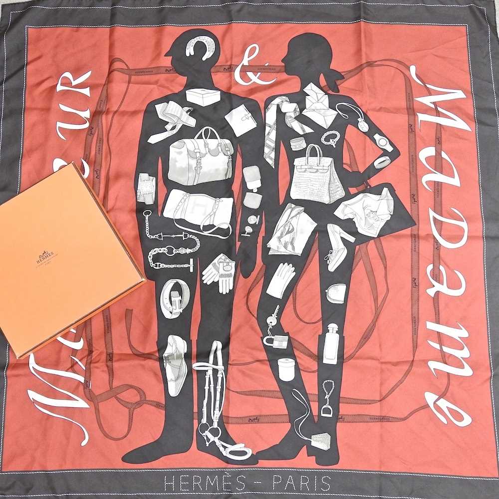 An Hermes silk scarf