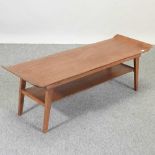 A 1970's teak coffee table