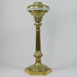 An early 20th century brass table lamp