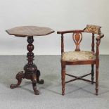 A Victorian inlaid walnut games table